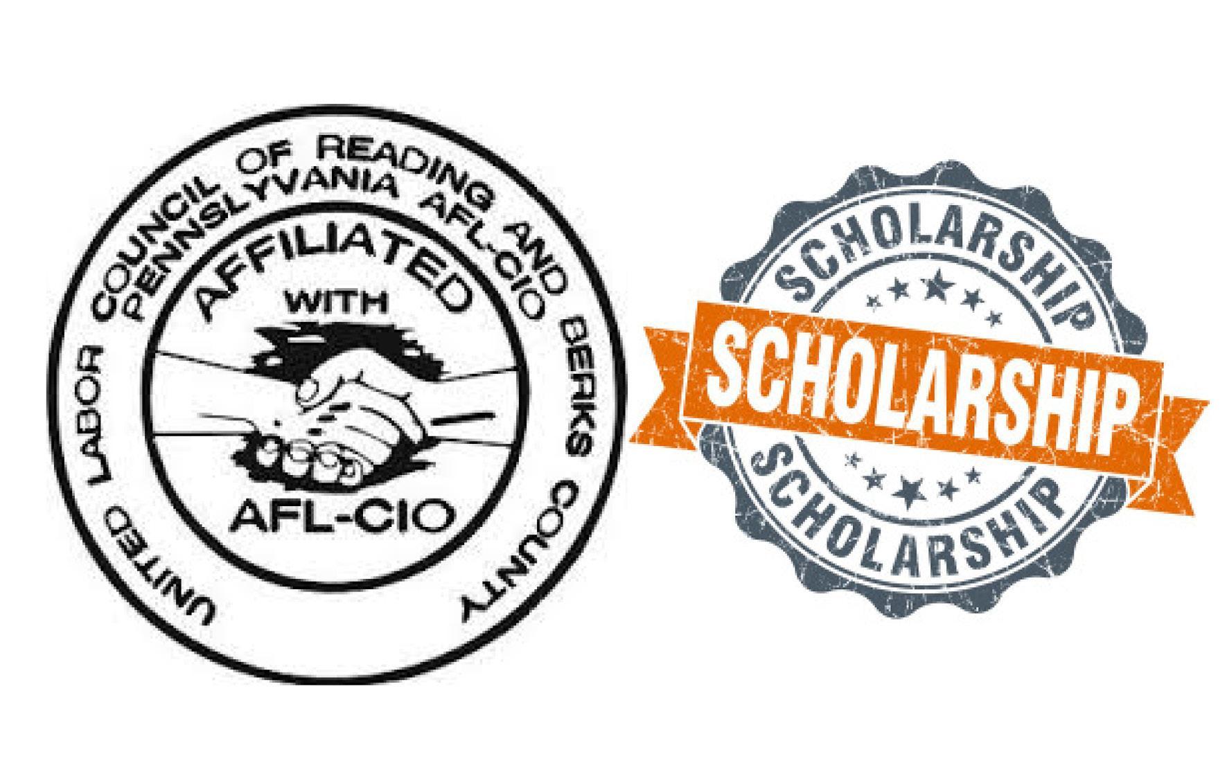 United Labor Council of Reading and Berks County logo and scholarship stamp